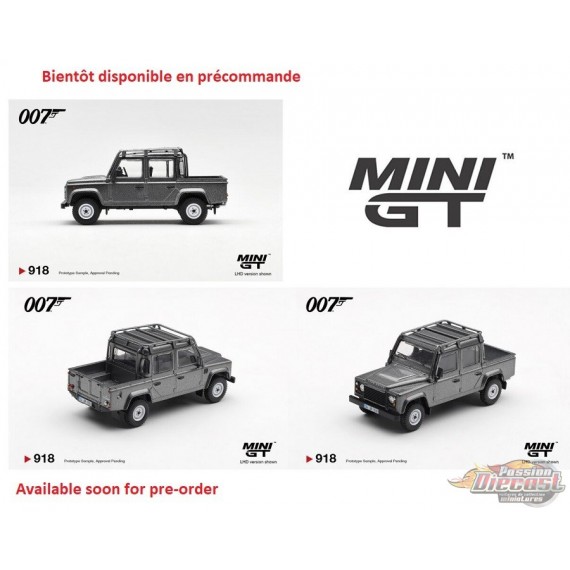 James Bond 007 Land Rover Defender 110 Crew Cab Skyfall - English Packaging - Mini GT - 1:64 - MGT00918-007E Passion Diecast