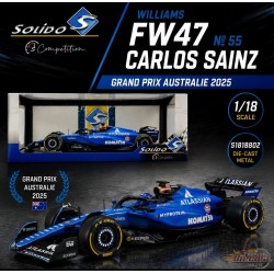 Williams FW47 No 55 Sainz Australie 2025 - Solido - 1/18 - S1818802 - Passion Diecast 