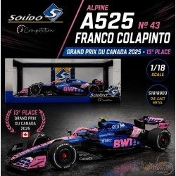 Alpine A525 No 43 Colapinto Canada 2025 - Solido - 1/18 - S1818903 - Passion Diecast 