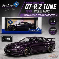 (Preorder) Nissan Skyline (R34) GT-R Z Tune 1999 Violet minuit - Solido - 1/18 - S1804311