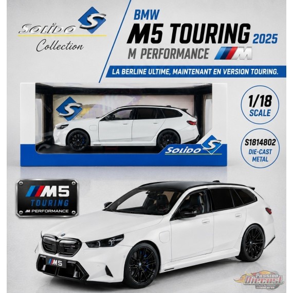 BMW M5 Touring M 2025 Blanc - Solido - 1/18 - S1814802 - Passion Diecast 