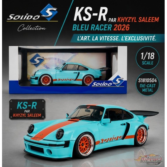 KS-R par KHYZYL SALEEM bleu racer 2026 - Solido - 1/18 - S1810504 - Passion Diecast 