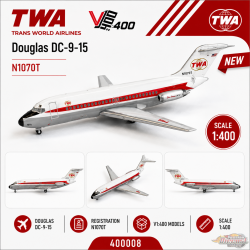TWA - Trans World Airlines Douglas DC-9-15 / N1070T /  V1:400 Models / 1:400 / 400008