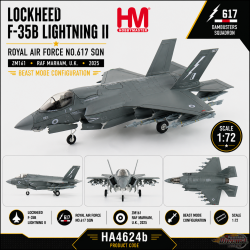 Lockheed F-35B Lightning II / RAF No.617 Dambusters Sqn, RAF Marham, UK, 2025, Beast Mode / Hobby Master 1:72 HA4624b