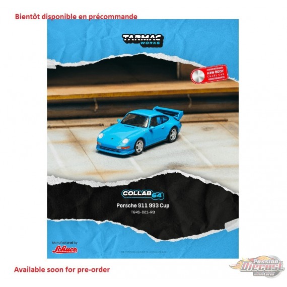 Porsche 911 993 Cup - Riviera blue - Tarmac Works - 1/64 - T64S-021-RB Passion Diecast