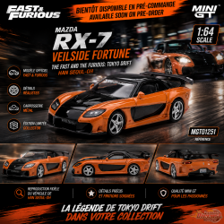 Mazda RX-7 VeilSide Fortune The Fast and the Furious: Tokyo Drift Han Seoul-Oh - Mini GT - 1:64 - MGT01251 Passion Diecast