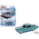 Plymouth Barracuda 1965 Turquoise & bande blanc - 2025 Premium Release 3 Version A - Auto World - 1/64 - AW64522 A D