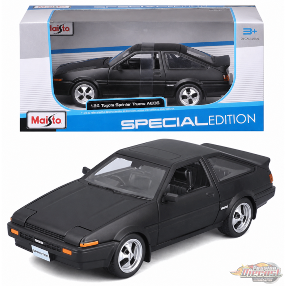 Toyota Sprinter Trueno AE86 - Matte Black - Maisto 1/24 - 32916 MBK