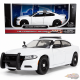2023 Dodge Charger Pursuit Plain White with Lightbar - Motormax 1/24 - 76996 WH Passion Diecast