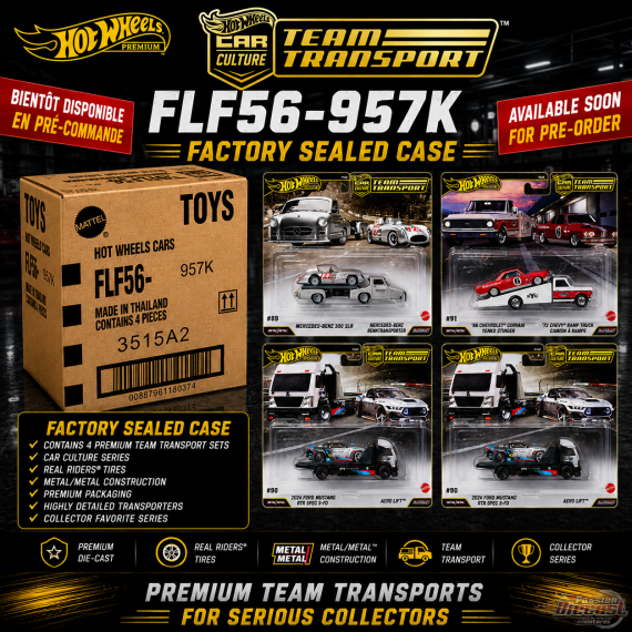 Team Transport K Case 2026 Set of 4 - Hot Wheels - 1/64 - FLF56-957K -  Passion Diecast 