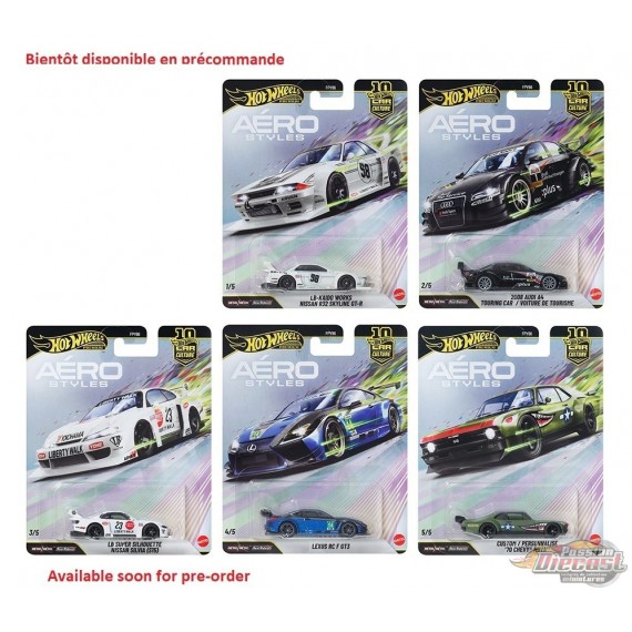 Hot Wheels Car Culture 1:64 - 10th Anniversary 2026 - Areo Style - Release U - Set Of 5 Cars - FPY86-961U