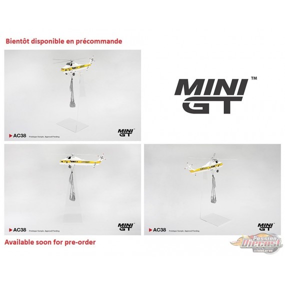 Trophée Camel 1985 de l'hélicoptère Sikorsky S58T - Mini GT - 1:64 - MGTAC38 Passion Diecast