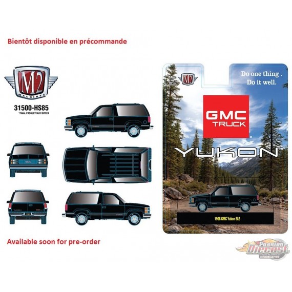 1996 GMC Yukon SLE - Noir - M2 Machine - 1:64 - 31500-HS85 Passion Diecast