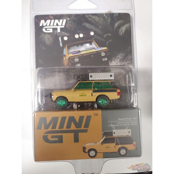 CHASE CAR Range Rover 1981 Camel Trophy Sumatra C.Swoboda & K.Mentel Winner - Yellow - Mini GT - 1:64 - MGT01144GR