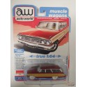 CHASE CAR 1964 Ford Country Squire Poppy Red - 2025 Premium Release 3 Version B - Auto World - 1/64 - AWSP205 BGR