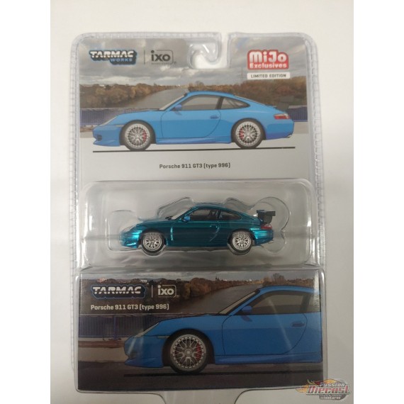 CHASE CAR Porsche 911 GT3 (Type 996) - Light Blue - Tarmac Works - 1/64 - T64G-069-BLGR