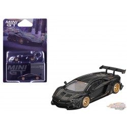 LB-WORKS Lamborghini Aventador Limited Edition - Matte Black - Mini GT - 1:64 - MGT01087 Passion Diecast