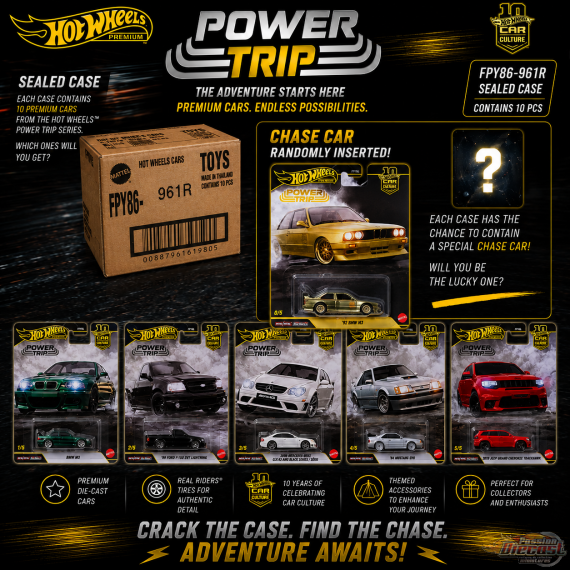 Car Culture 10e anniversaire 2026 - Power Trip - Release R - Set De 10 Voitures - Hot Wheels 1:64 - FPY86-961R Passion Diecast  
