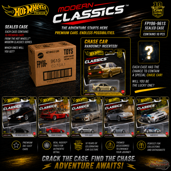 Car Culture 10th Anniversary 2026 - Modern Classic - Release S Set Of 10 Cars - Hot Wheels 1:64 - FPY86-961S