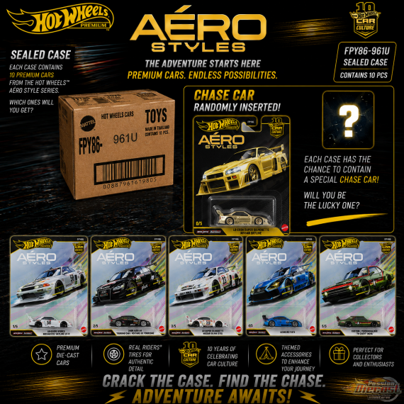 Car Culture 10e anniversaire 2026 - Areo Style - Release U - Set De 10 Voitures - Hot Wheels 1:64 - FPY86-961U