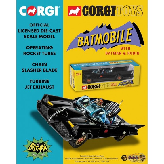 Batmobile with Batman and Robin 12 - Corgi 1:46 - RT26701 Passion Diecast