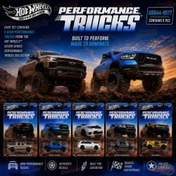 Hot Wheels 1:64 Performance Truck Silver Series 2026 Assortiment de 5 voitures - GDG44-957T