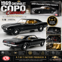 (Preorder)(Free shipping) Chevrolet COPO Camaro 1969 noire avec intérieur pied-de-poule jaune - 1 sur 1 - ACME - 1/18 - A1805736