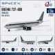 SpaceX Boeing 737-800 / N154TS /  JC Wings 1:200 / XX20558
