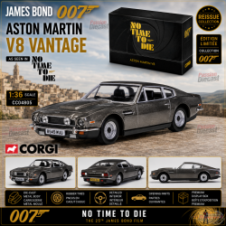 James Bond - Aston Martin V8 Vantage - No Time To Die  - Corgi 1:36 - CC04805 Passion Diecast