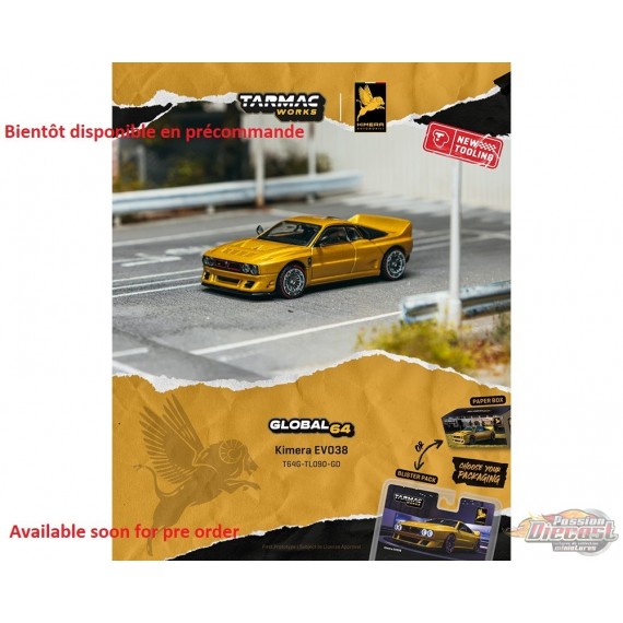 Kimera EVO38 - Gold - Tarmac Works - 1/64 - T64G-TL090-GD-B Passion Diecast