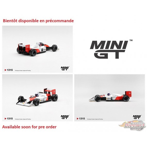 McLaren MP4/4 No.11 Alain Prost 2e place au Grand Prix du Canada 1988 - Mini GT - 1:64 - MGT01315 Passion Diecast