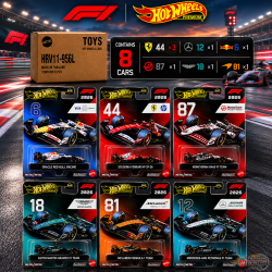 Hot Wheels 1:64 F1 2026 Racing Premium L Assortment SET OF 10 CARS - HRV11-956L