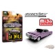 Chevrolet Impala SS 1964 Lowriders avec mini plaque en métal - Rose - 1/64 Greenlight - 51757 A