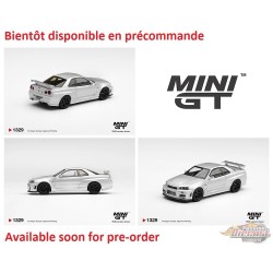 Nissan NISMO R34GT-R Z-tune Z-Tune Argent - Mini GT - 1:64 - MGT01329