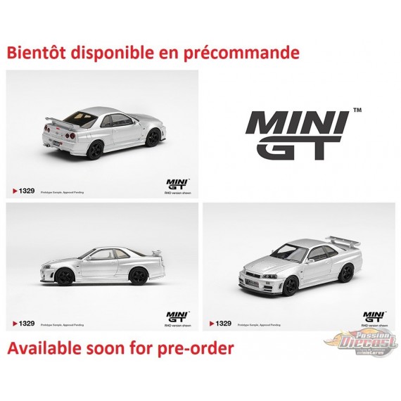 Nissan NISMO R34GT-R Z-tune Z-Tune Argent - Mini GT - 1:64 - MGT01329