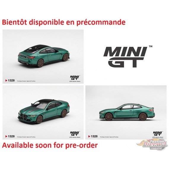 BMW M4 CS Frozen Isle of Man Green Metallic - Mini GT - 1:64 - MGT01328 Passion Diecast