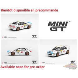Subaru Impreza WRC98 No.17 Rallye Monte-Carlo 1999 - Blanche - Mini GT - 1:64 - MGT01324 Passion Diecast