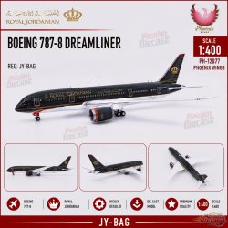 Royal Jordanian Boeing 787-8 Dreamliner / JY-BAG / Phoenix Wings / 1:400 / PH-12077