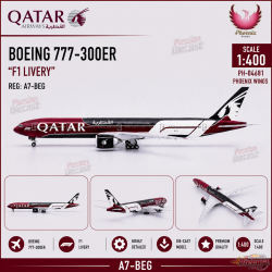 Qatar Airways Boeing 777-300ER "F1" / A7-BEG / Phoenix Wings / 1:400 / PH-04681