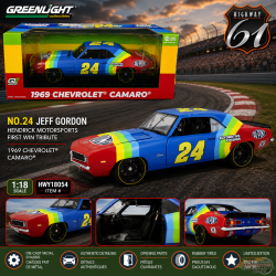 No.24 Jeff Gordon / Hendrick Motorsports First Win Tribute - 1969 Chevrolet Camaro - Highway 61 - 1/18 - 18052