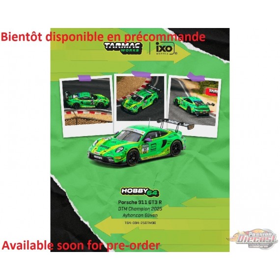 Porsche 911 GT3 R DTM Champion 2025 Ayhancan Güven - Tarmac Works - 1/64 - T64-084-25DTM90 Passion Diecast