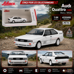 Audi Quattro  - Schuco - 1:64 - 452036900 Schuco 1/64, Audi Quattro miniature, Die-cast Audi, et voiture de collection 1/64.  Di