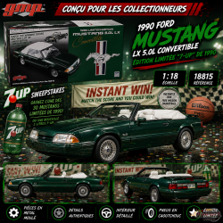 (Free shipping)1990 Ford Mustang LX 5.0L Convertible "7-Up Edition". - 1/18 - GMP - 18815