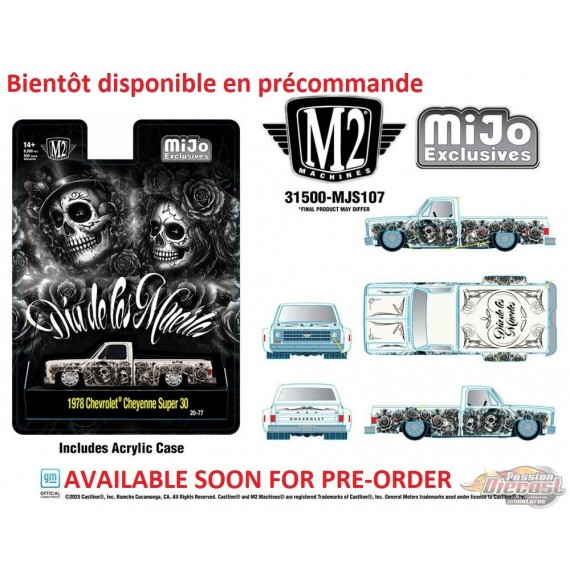 Dias De Los Muertos 1978 Chevrolet Cheyenne Super 30 - Blanc Perle - M2 Machine - 1:64 - 31500-MJS107 Passion Diecast