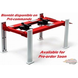 Manual Four-Post Lift in Red And White - Greenlight - 1/18 - 12888 - Passion Diecast 