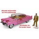 1955 Cadillac Fleetwood Series 60 Pink Cadillac Chrome Edition with Elvis Gold Suit Figure - GL 1/18 - 13723 Passion Diecast