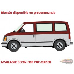 (Preorder) 1985 Chevy Astro Van Maroon Silver Lower - Auto World Premium - 2026 Release 4A - Auto World - 1/64 - AW64572 B E