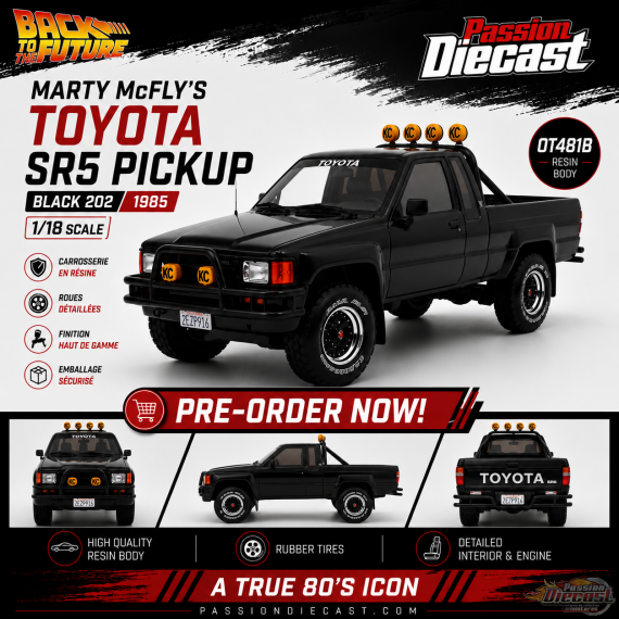  Marty McFly’s Toyota SR5 Pickup Black 202 1985 - 1/18 - OT481B