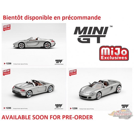 Porsche Carrera GT - Silver - Mini GT - 1:64 - MGT01236 Passion Diecast