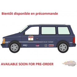 Plymouth Voyager Turbo 1990 Bleu crépuscule et argent - 2026 Premium Release 5B - Auto World - 1/64 - AW64582 A F